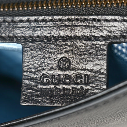 Gucci Calfskin Diagonal GG Medium Thiara Double Envelope Shoulder Bag Emerald Green Black 7 of 11