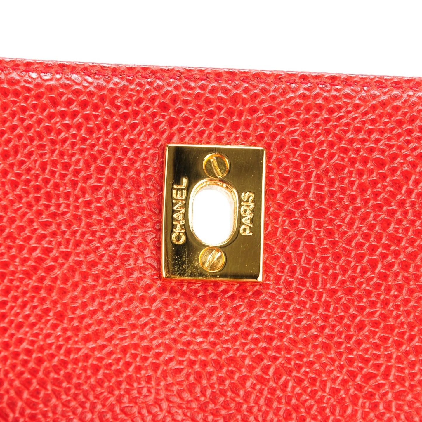 Caviar Quilted Camera Case Red