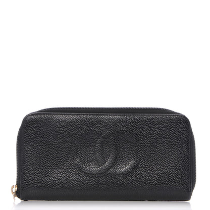 Chanel Caviar Timeless CC Zip Around Wallet Black 1 of 10