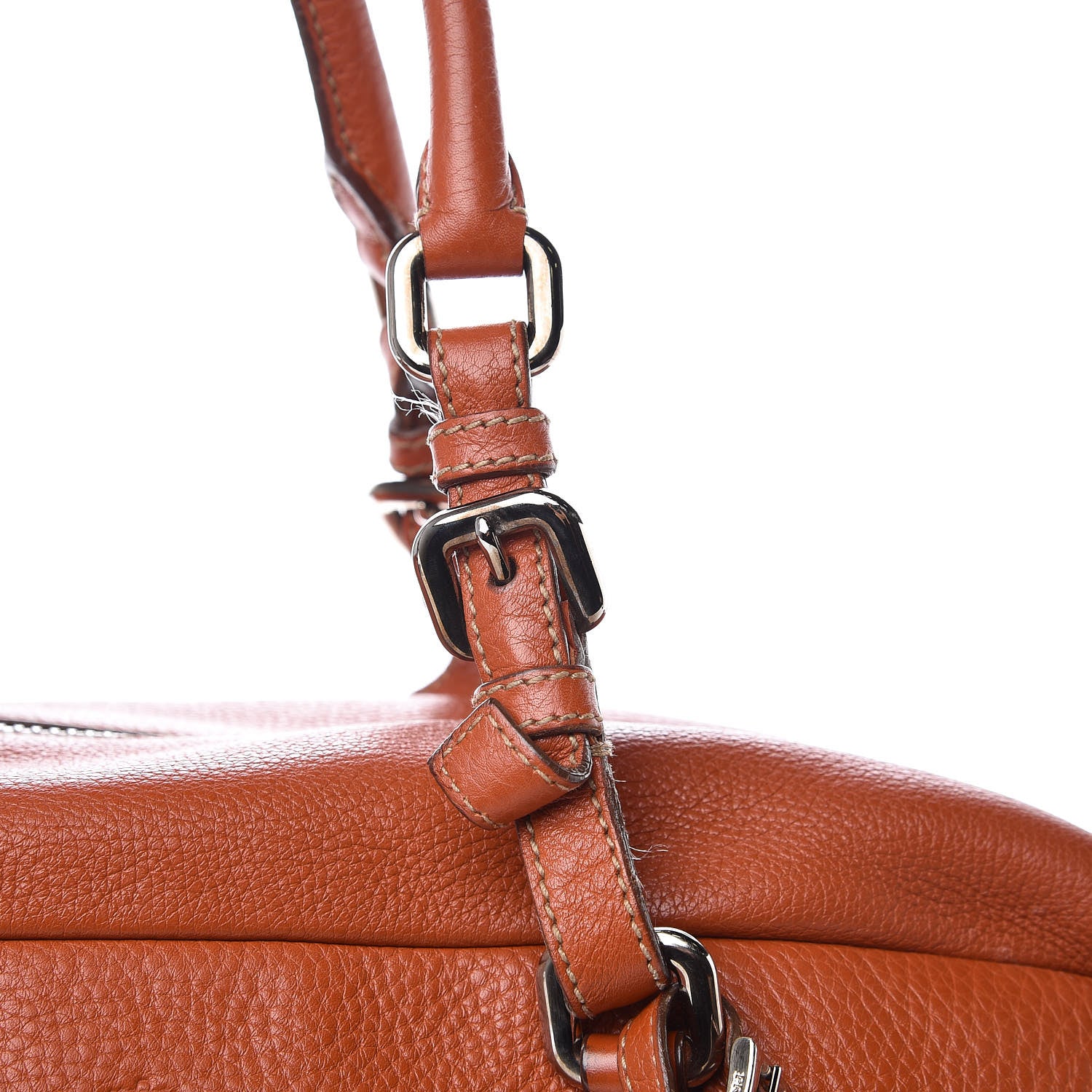 Prada Vitello Daino Logo Bowler Rame 9 of 19