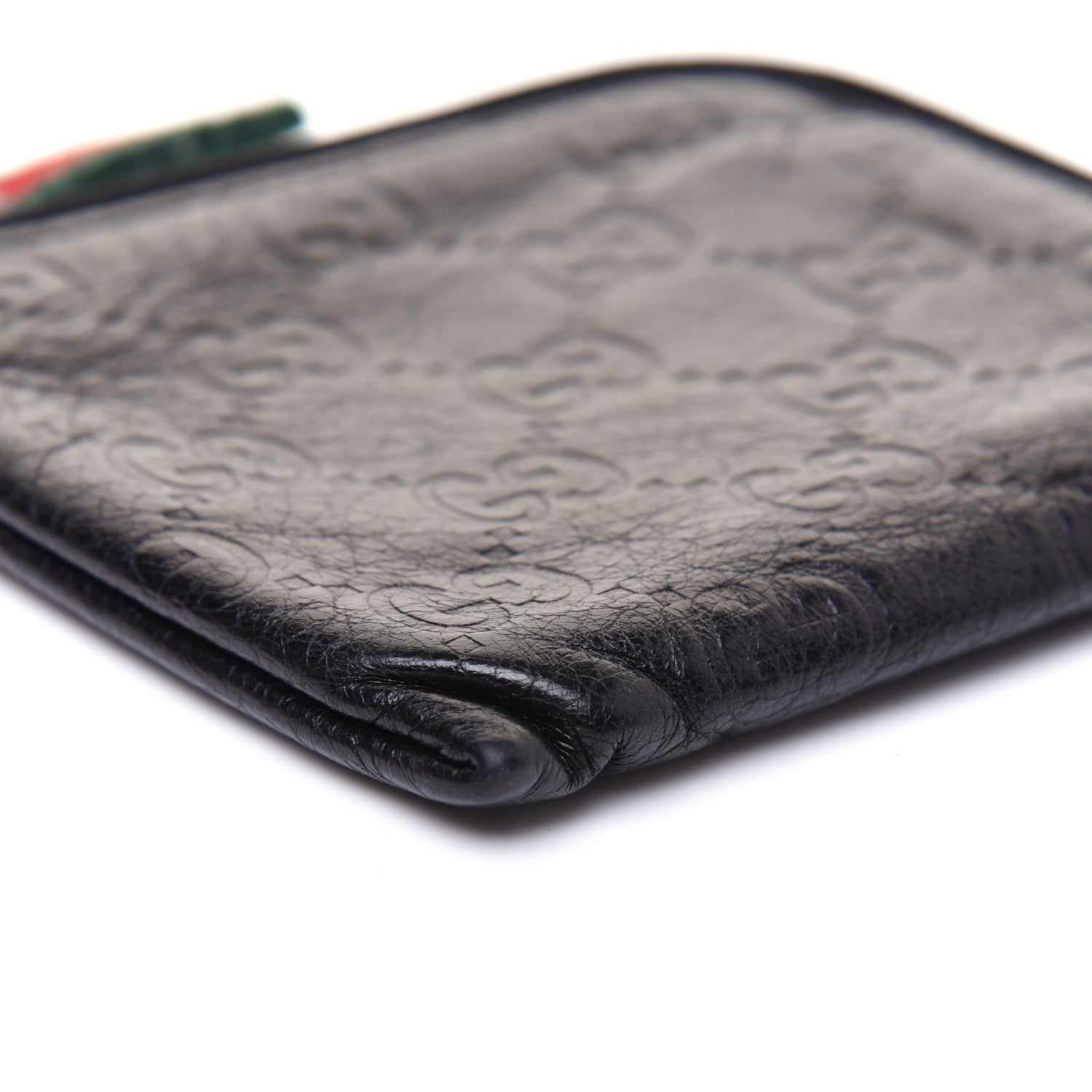 Gucci Guccissima Zip Around Coin Purse Wallet Black 6 of 13