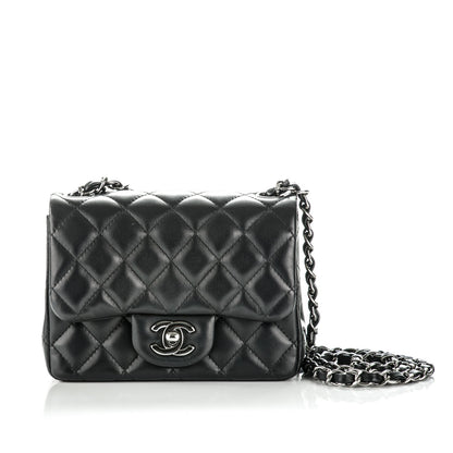 Chanel Lambskin Quilted Mini Square Flap Black 1 of 8
