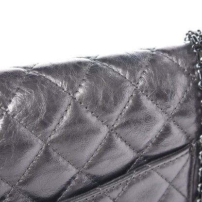 Chanel Metallic Aged Calfskin Quilted 2.55 Reissue 226 Flap Dark Silver 10 of 10