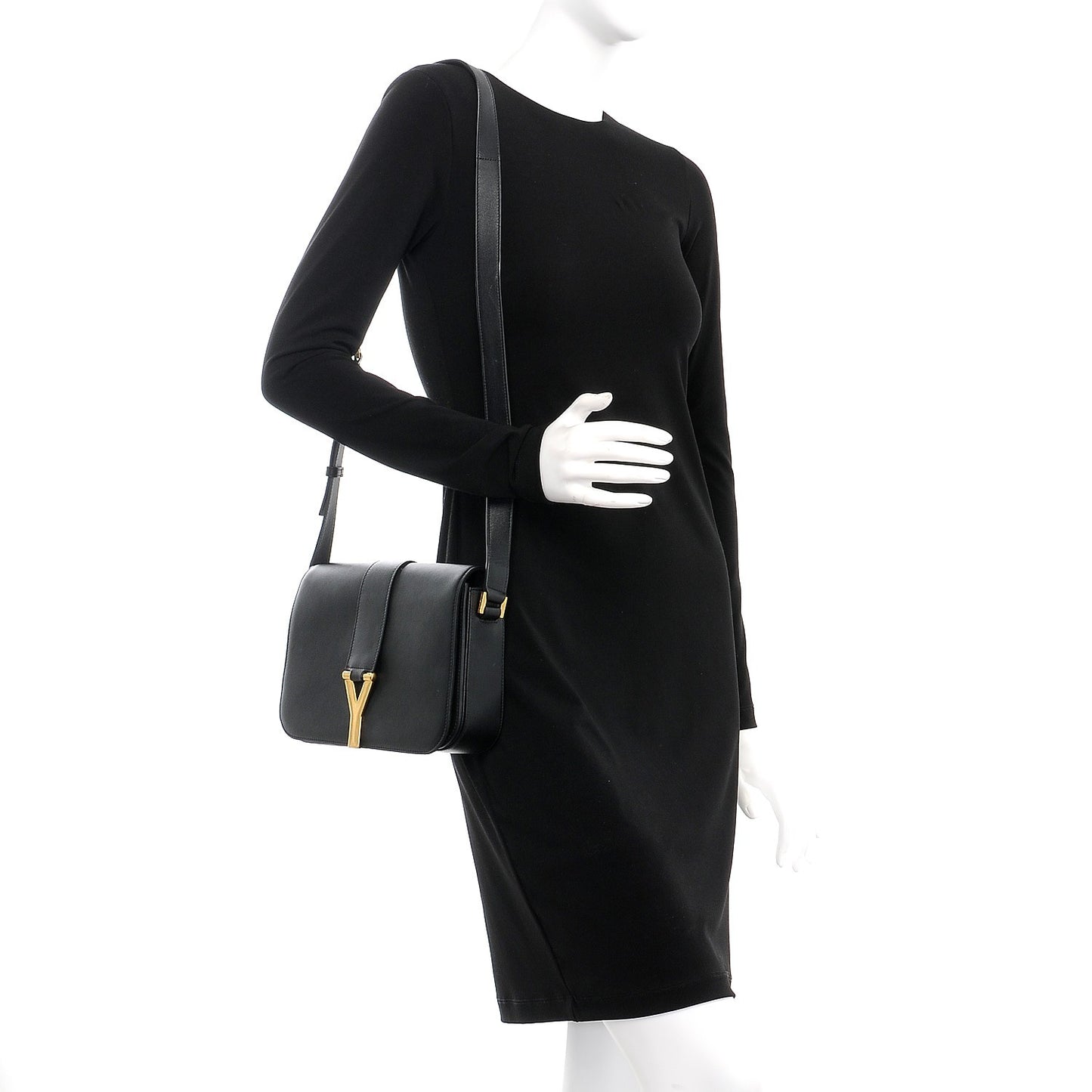 Calfskin Classic Y Satchel Black