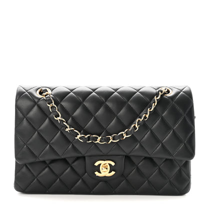 Chanel Lambskin Quilted Medium Double Flap Black 1 of 11