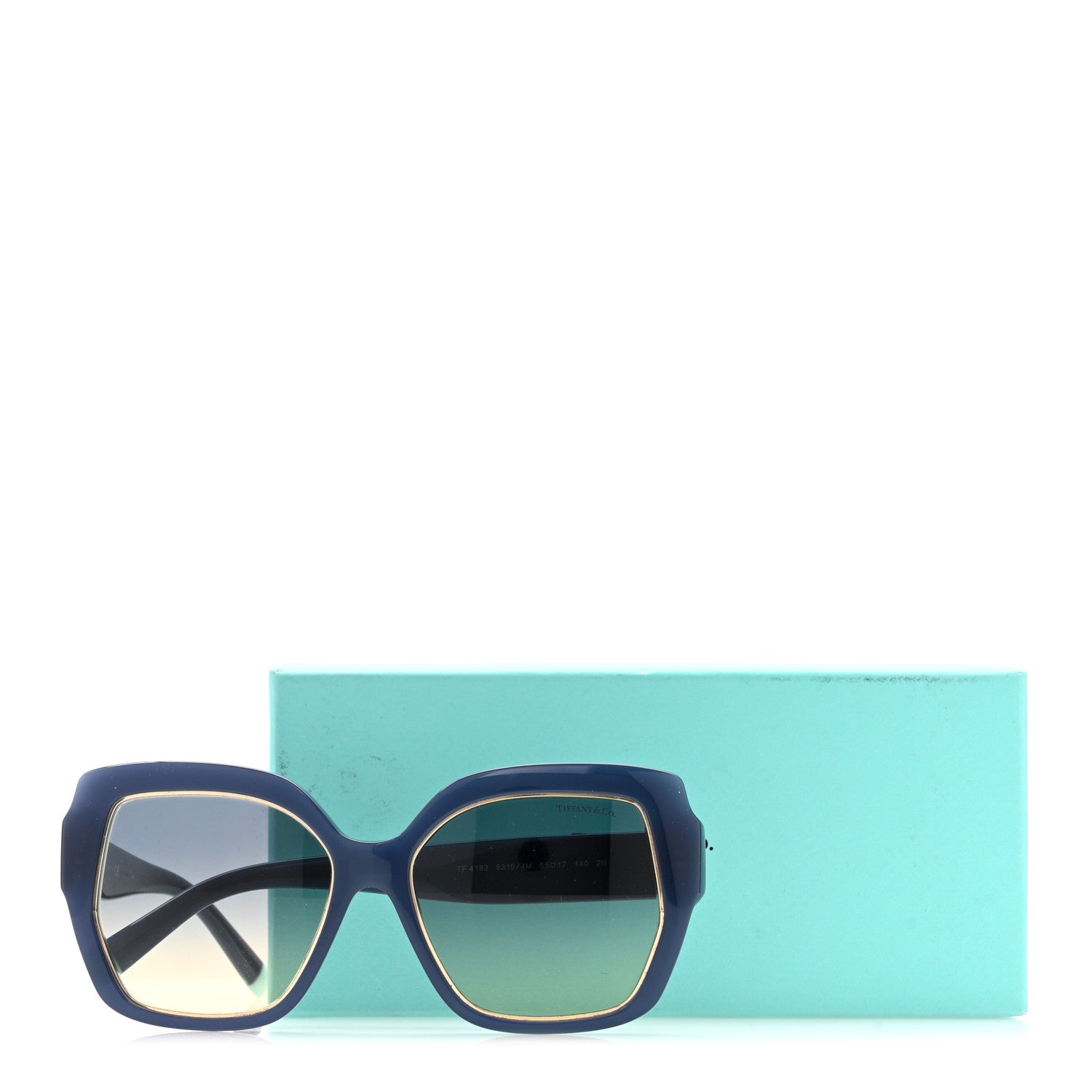 Tiffany Acetate Metal Cat Eye Sunglasses TF4183 Blue 8 of 8