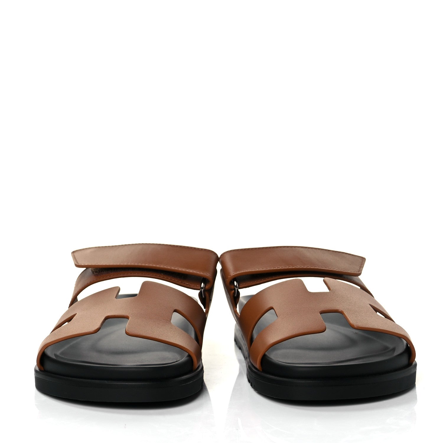 Hermes Calfskin Womens Chypre Sandals 37 Gold 2 of 9