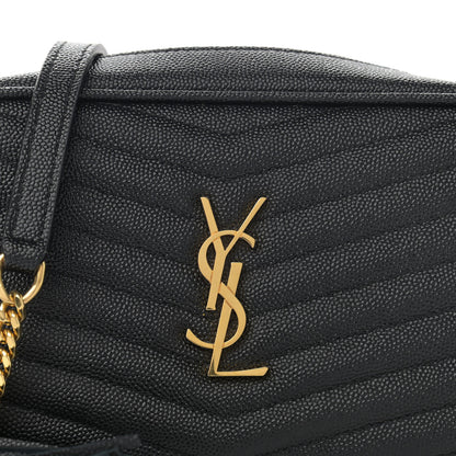 Saint Laurent Grain De Poudre Matelasse Monogram Mini Lou Camera Bag Black 8 of 11