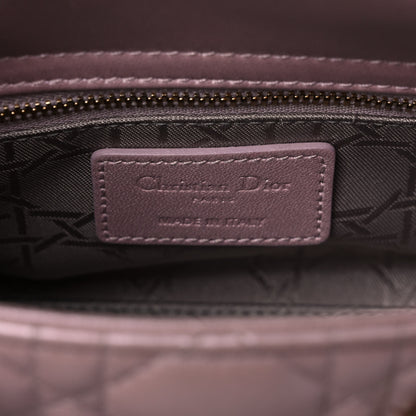 Christian Dior Metallic Lambskin Cannage Mini Lady Dior Lotus 6 of 15