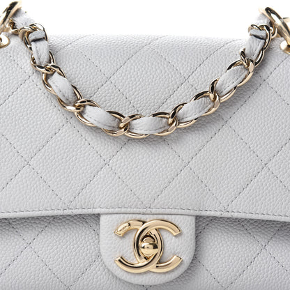 Chanel Caviar Quilted Small City Walk Flap Light Grey 10 of 10