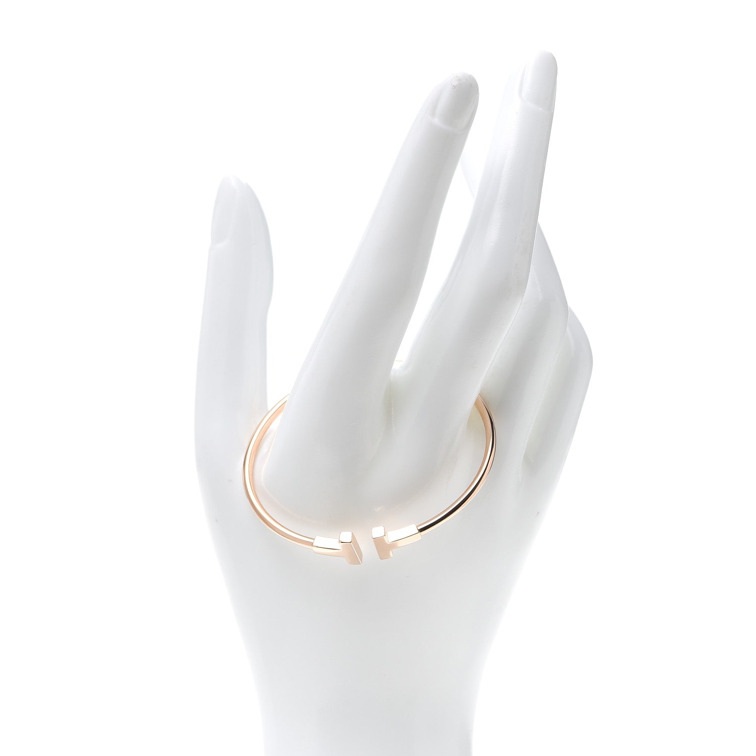 Tiffany 18K Yellow Gold T Wire Bracelet 2 of 5