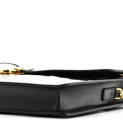 Celine Triomphe Canvas Calfskin Cartable Small Briefcase Black 9 of 11