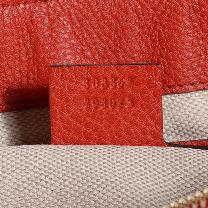 Gucci Pebbled Calfskin Small Soho Top Handle Bag Sun Orange 7 of 7