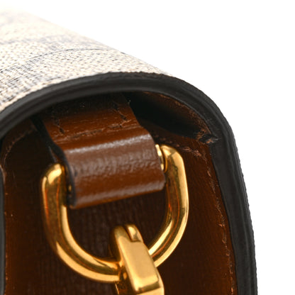 Gucci GG Supreme Monogram Azalea Calfskin Web Small Horsebit 1955 Crossbody Bag Beige Ebony Brown Sugar 13 of 14