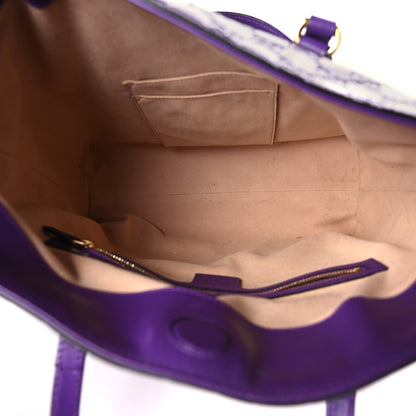 Gucci Guccissima Linea A Foldover Tote Purple 5 of 9