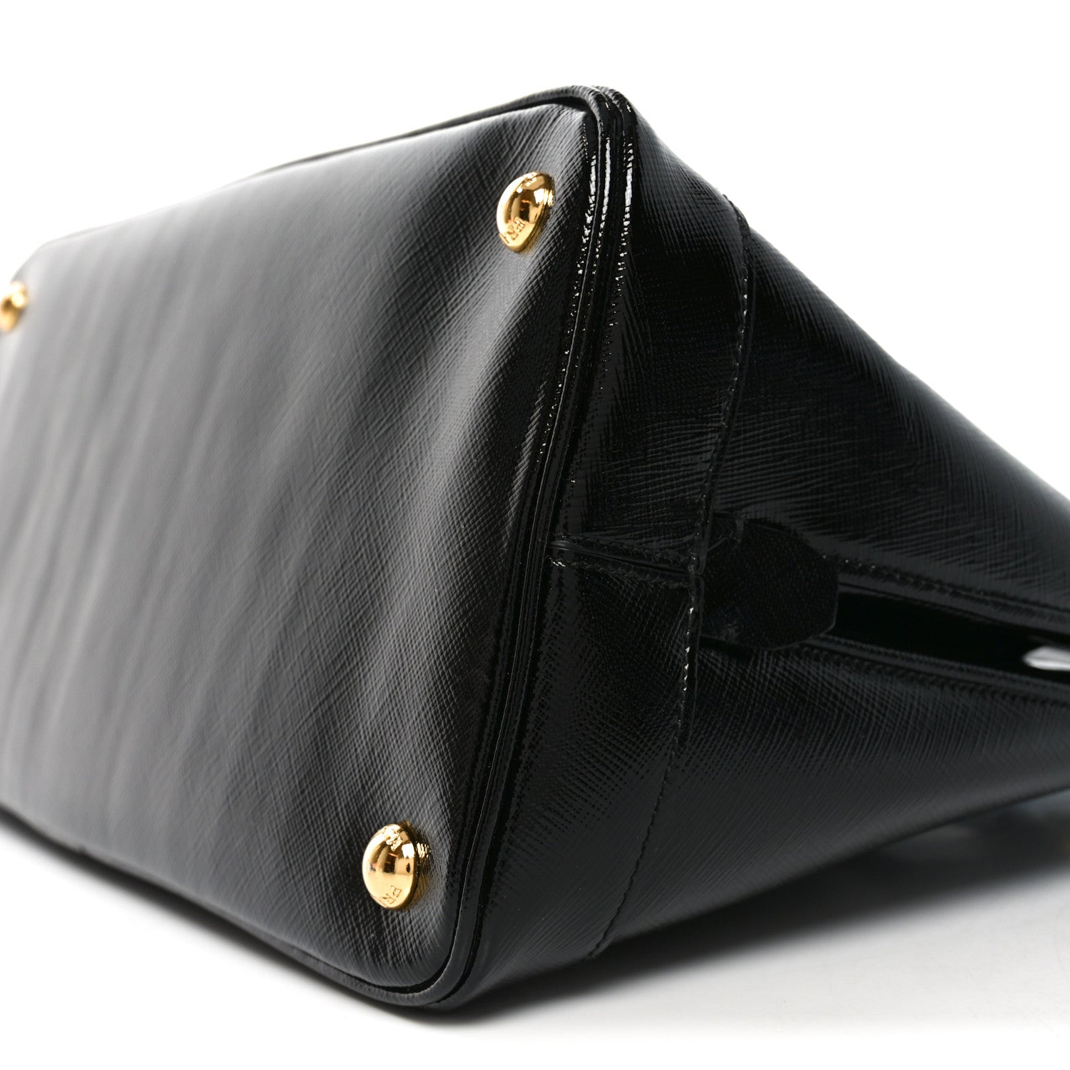 Prada Saffiano Vernice Medium Open Promenade Tote Black 1815413