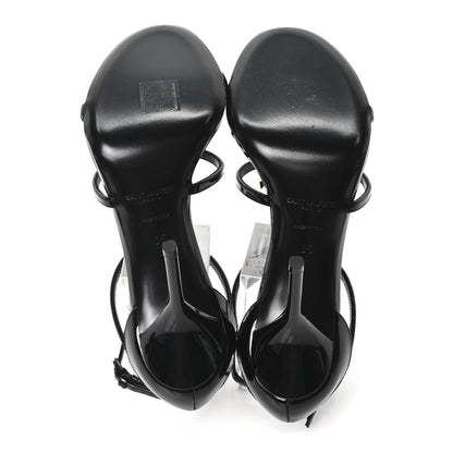 Saint Laurent Patent Cassandra 100 Ankle Strap Sandals 36 Black 6 of 9