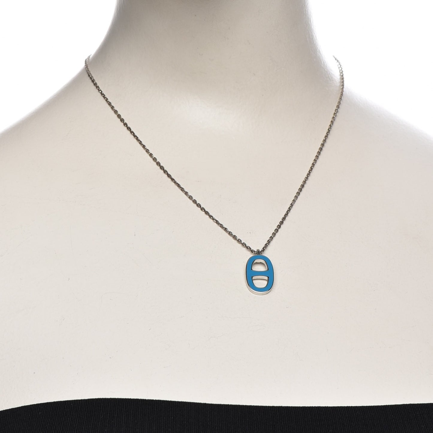 Lacquered Iliade Pendant Necklace Bleu Paradis