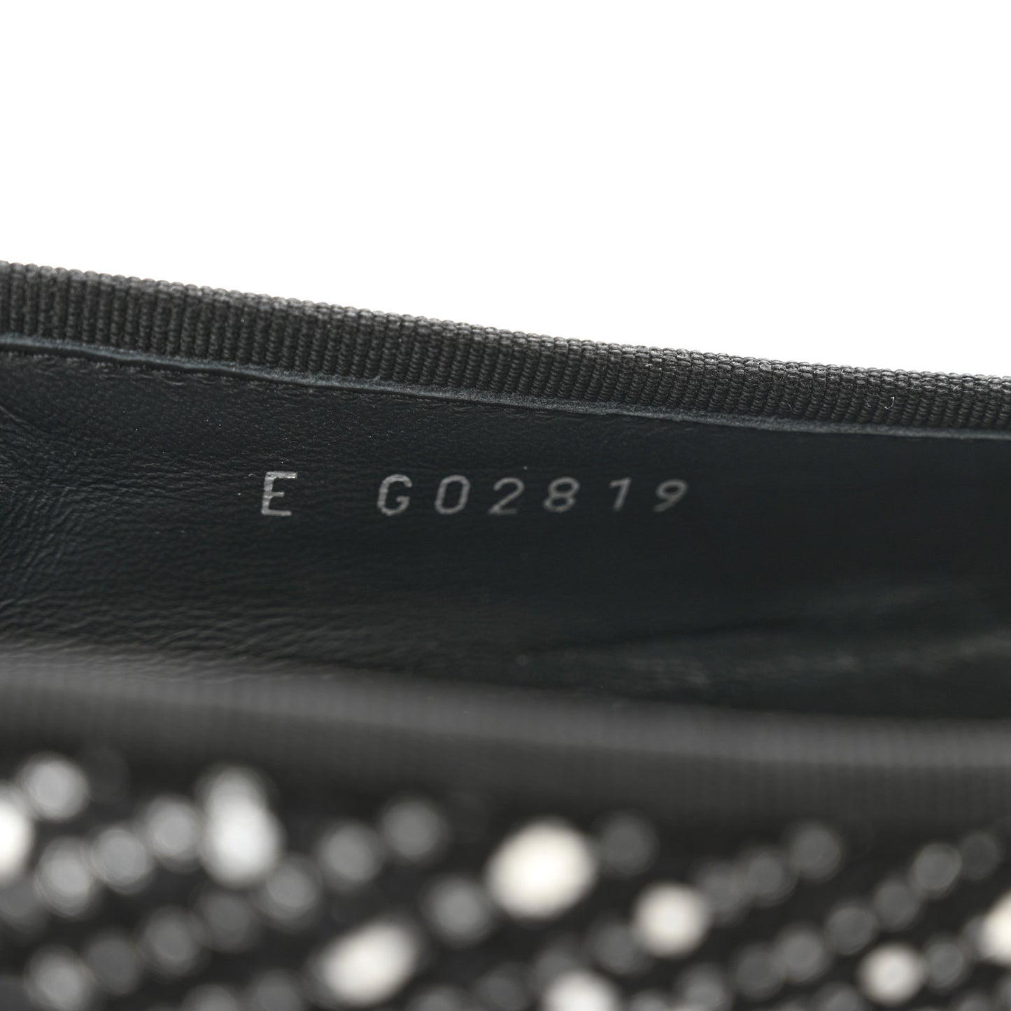 Cotton Tweed Grosgrain Cap Toe Ballerina Flats 37.5 Black Silver White