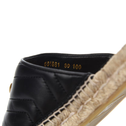 Gucci Nappa Matelasse GG Marmont Espadrille Slippers 39 Black 8 of 14