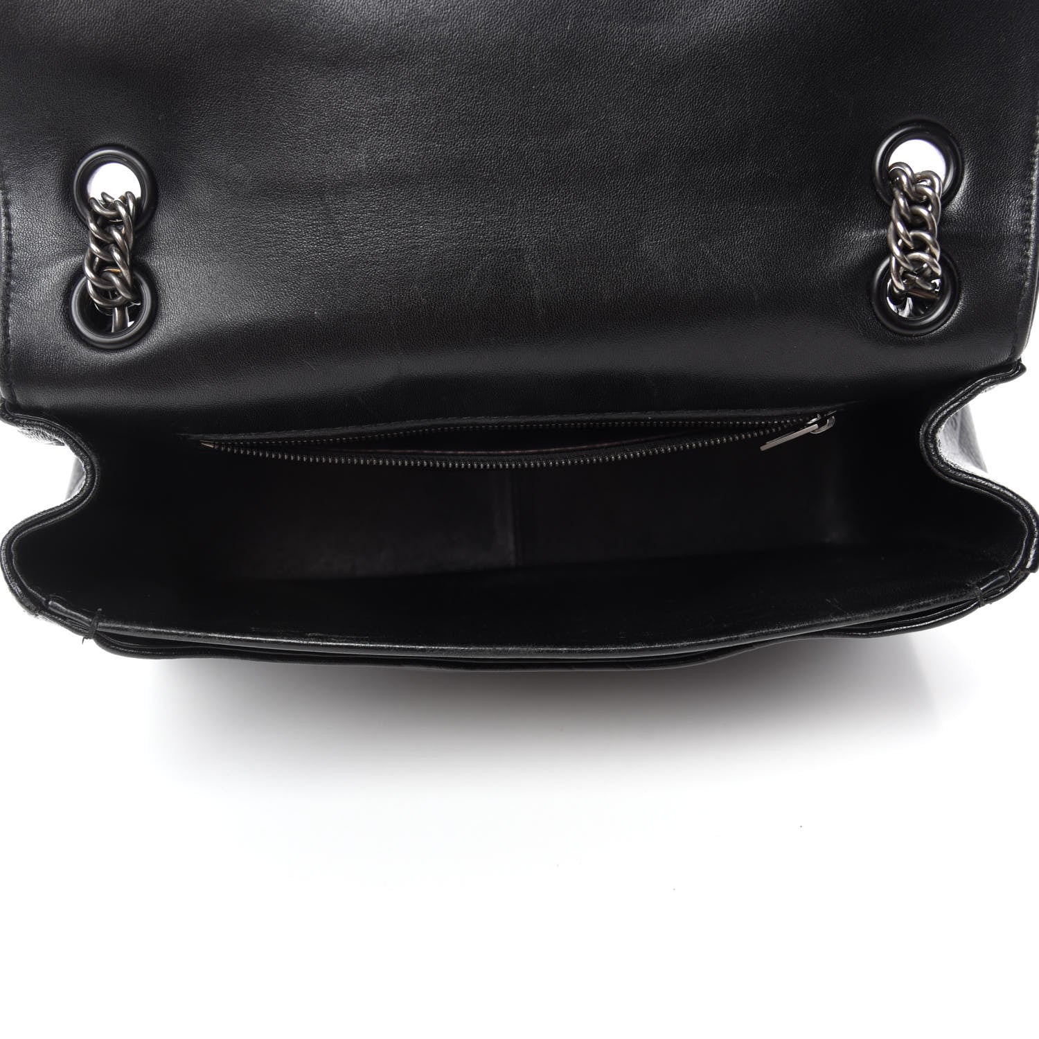 Balenciaga Shiny Goatksin Logo Embossed Monochrome M BB Round Shoulder Bag Black 6 of 11