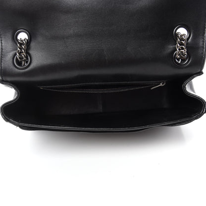 Balenciaga Shiny Goatksin Logo Embossed Monochrome M BB Round Shoulder Bag Black 6 of 11