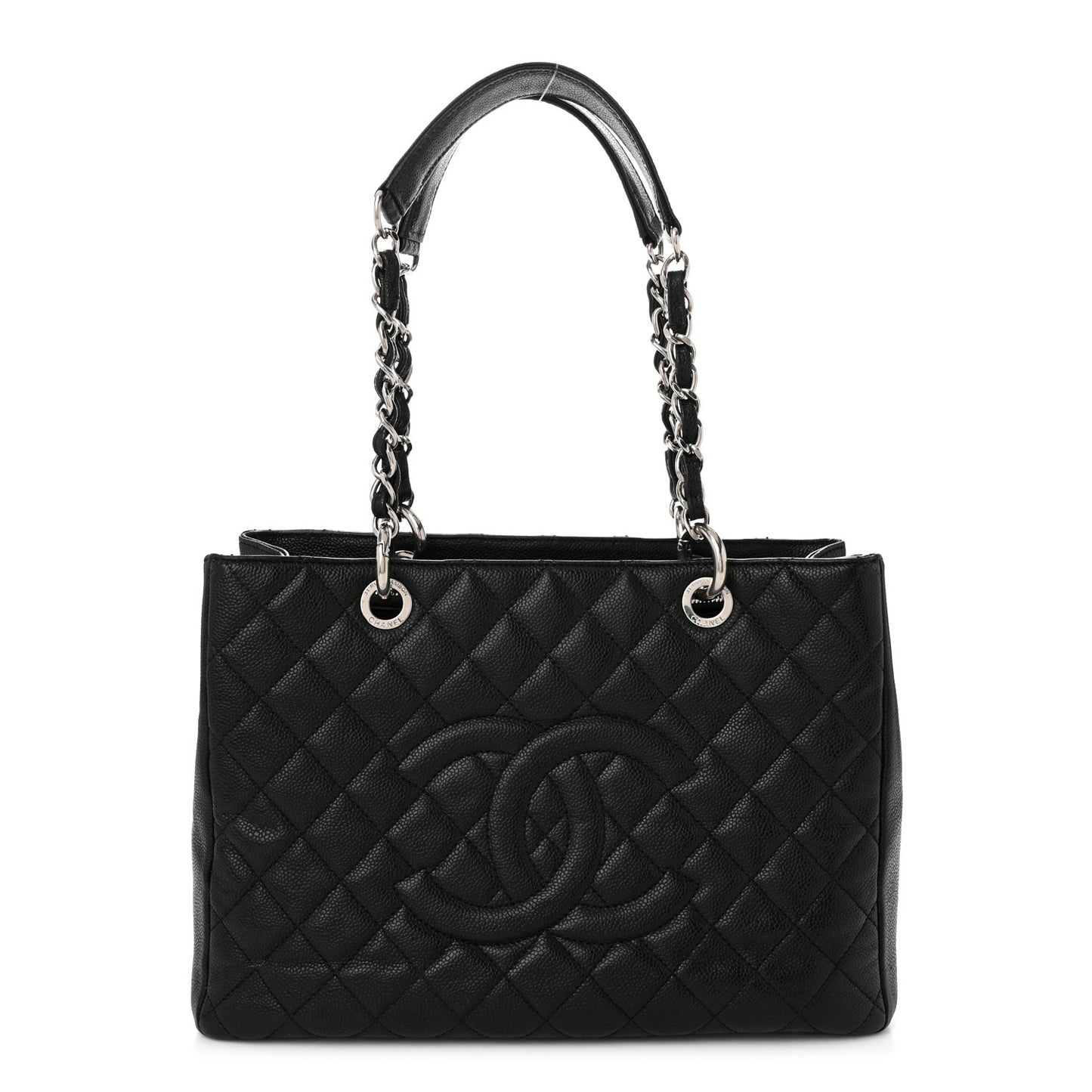 Caviar Quilted Grand Shopping Tote GST Black
