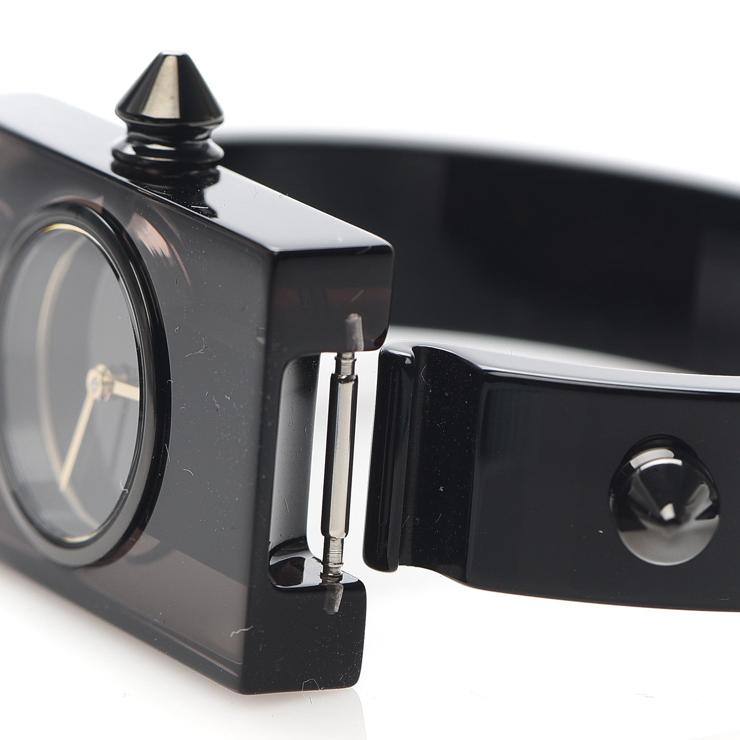 Gucci Stainless Steel Plexiglass 24mm Vintage Web Quartz Watch Black 7 of 8
