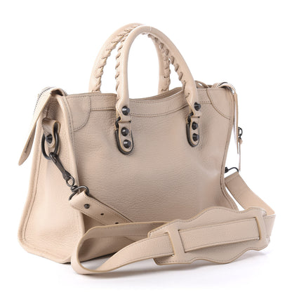Balenciaga Chevre Classic Hardware Metallic Edge S City Beige Tapioca 4 of 11