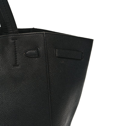 Celine Soft Grained Calfskin Small Belt Cabas Phantom Black 13 of 14