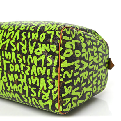 Louis Vuitton Monogram Graffiti Speedy 30 Green 9 of 12