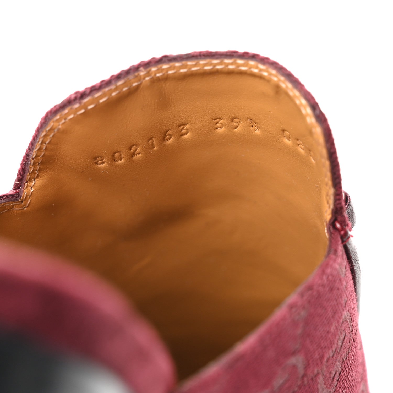Gucci New Canvas GG Monogram Malaga Kid Womens Princetown Slippers 39.5 Rosso Ancora 9 of 9