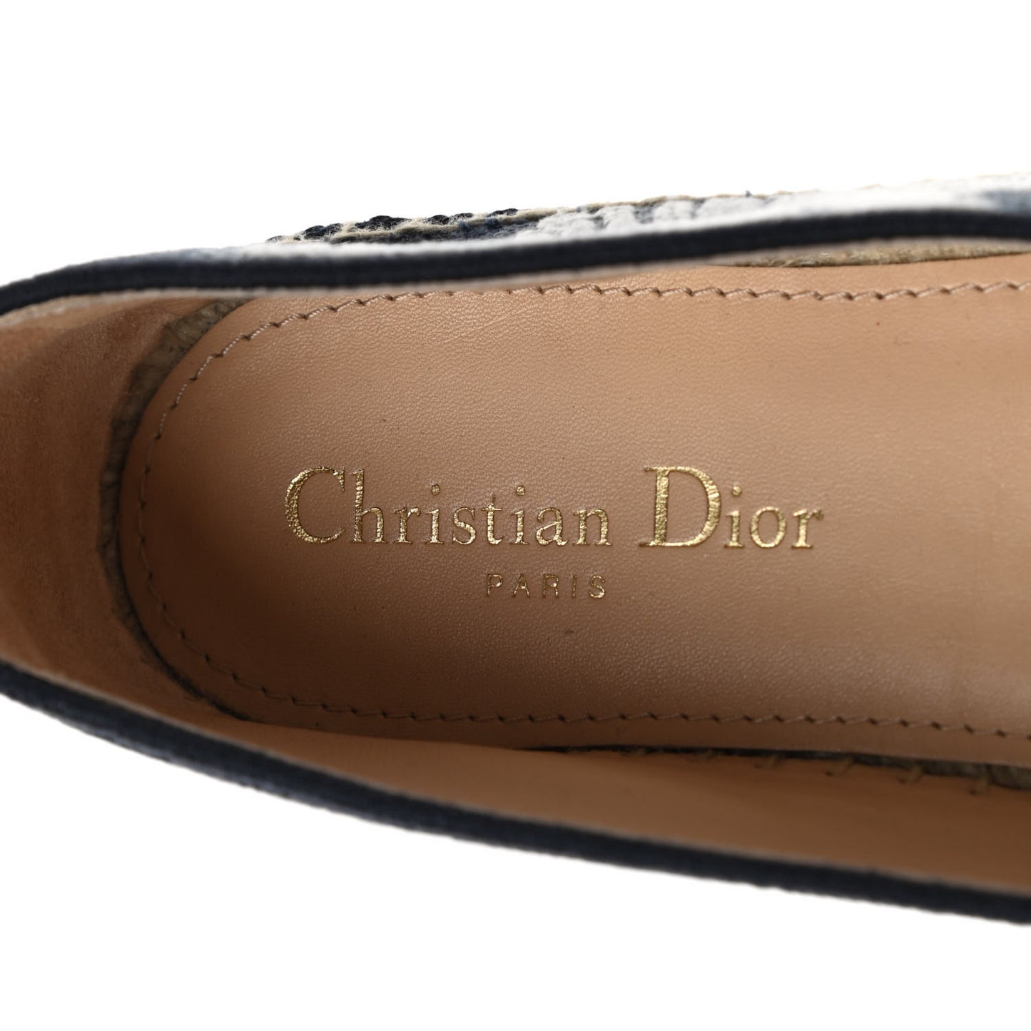 Canvas Tie and Dior Embroidered Granville 15mm Espadrilles 39 Denim