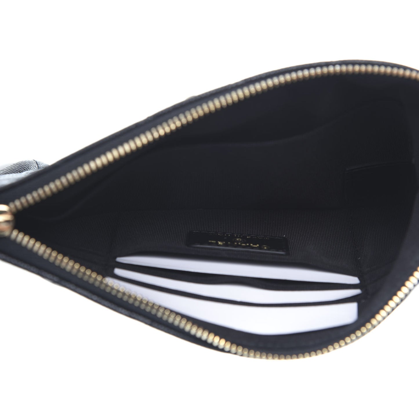 Caviar Quilted Small French New Wave CC Pouch Black