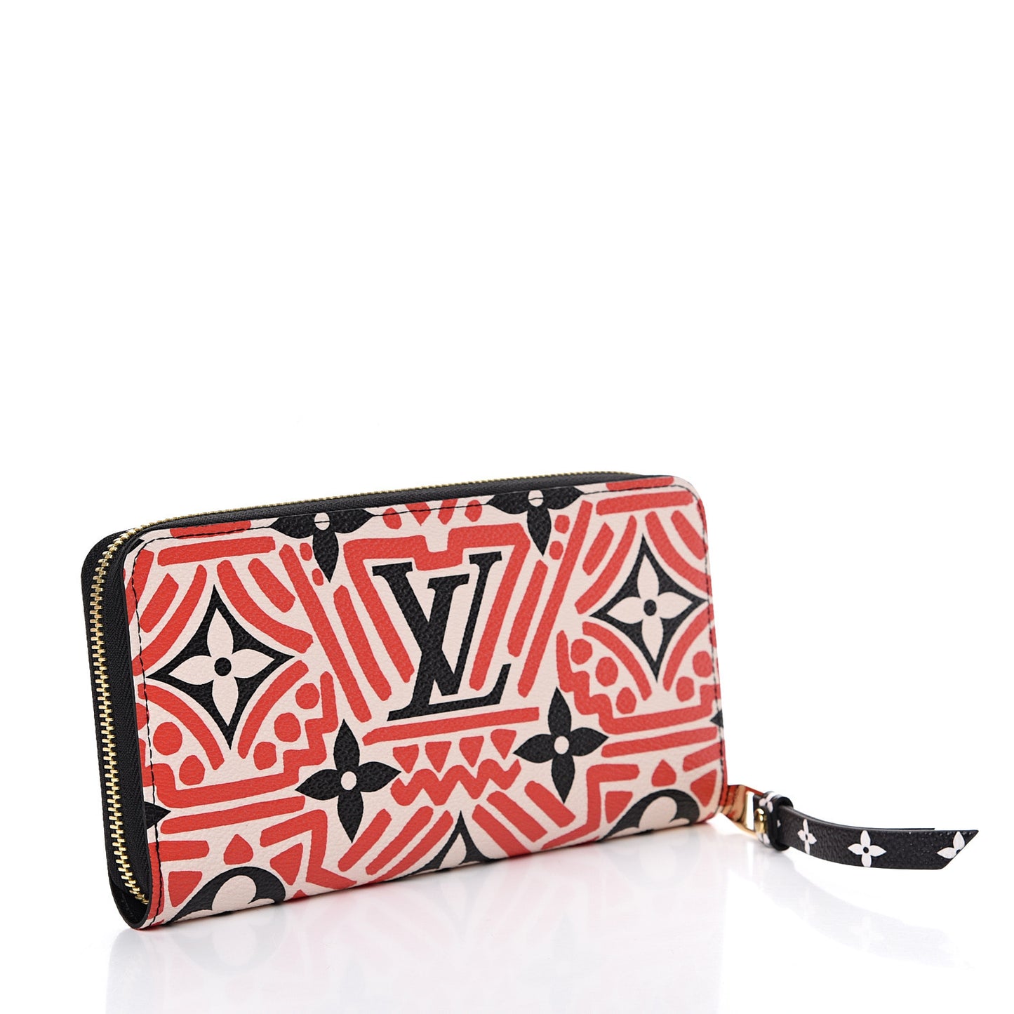 Monogram Giant Crafty Zippy Wallet Creme Rouge Black