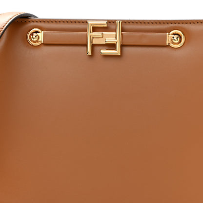 Fendi Vitello King Luxor Fendi Touch Shoulder Bag Caramello 8 of 10