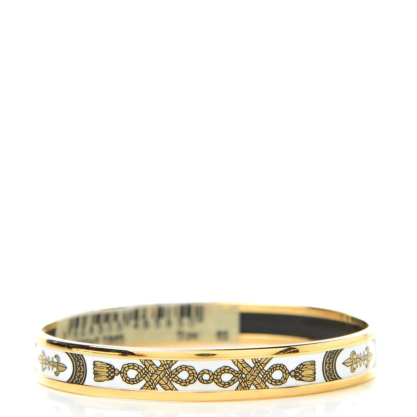 Enamel Printed Grand Apparat Narrow Bracelet 65 White