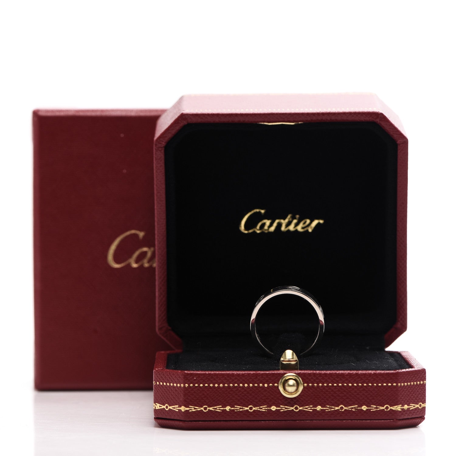 Cartier 18K White Gold 5.5mm LOVE Ring 56 7.5 5 of 5