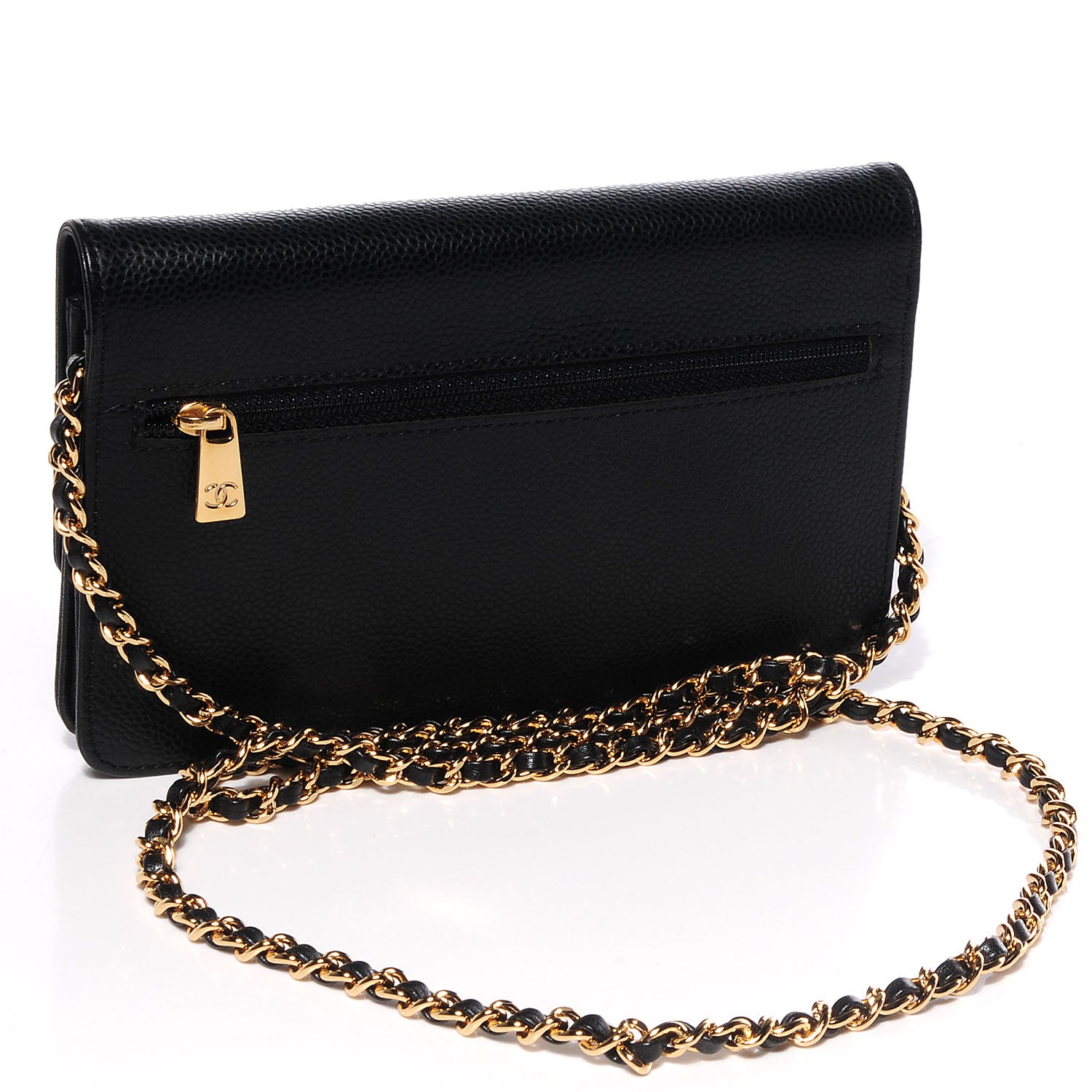 Chanel Caviar Timeless CC Wallet on Chain WOC Black 3 of 7