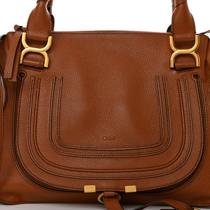 Chloe Calfskin Medium Marcie Satchel Tan 8 of 12