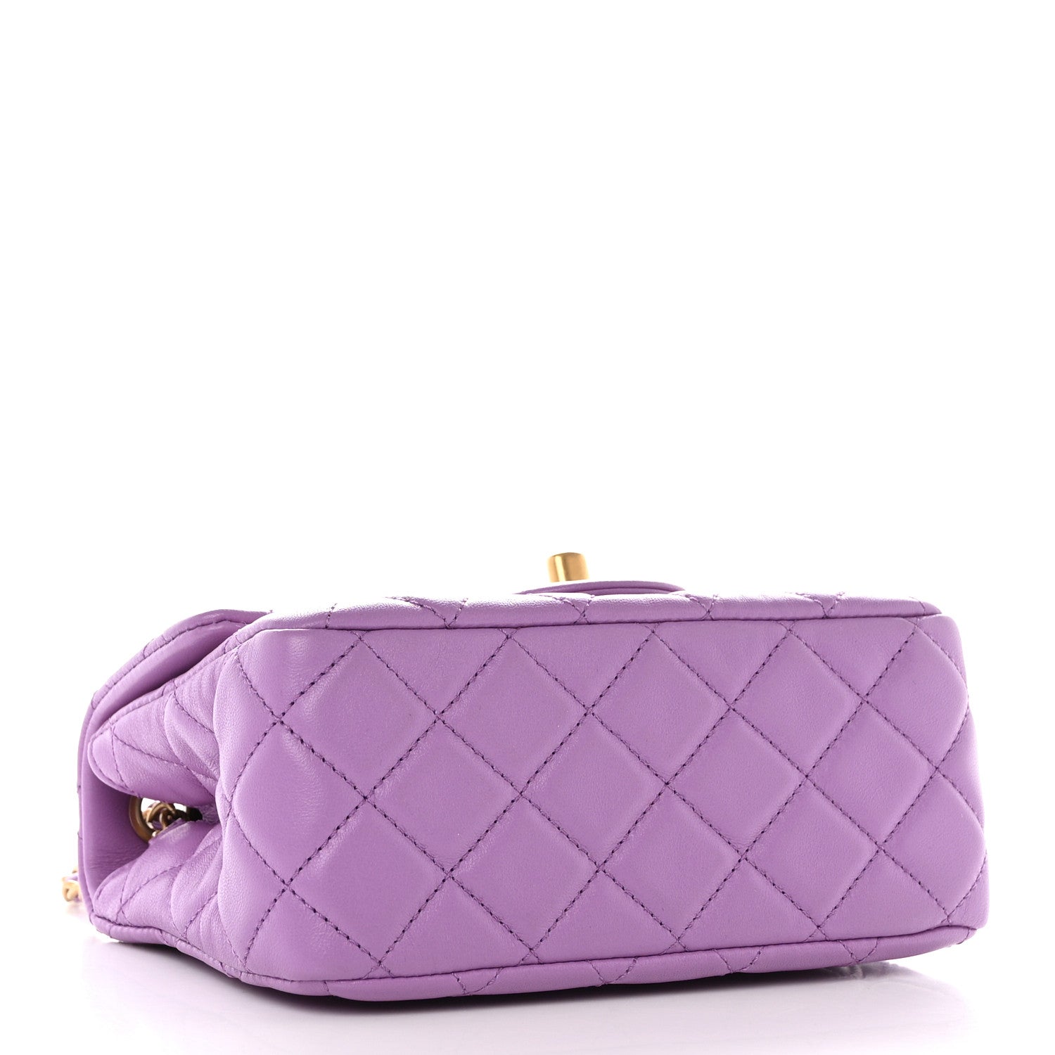 Chanel Lambskin Quilted Mini Pearl Crush Flap Purple 4 of 10
