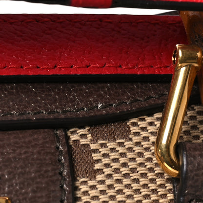 Gucci Monogram Jumbo GG Textured Dollar Calfskin Small Diana Tote Bag Camel Ebony New Acero Pomegranate Red 12 of 13