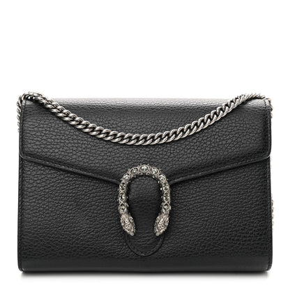 Gucci Calfskin Mini Dionysus Chain Wallet Black 1 of 11