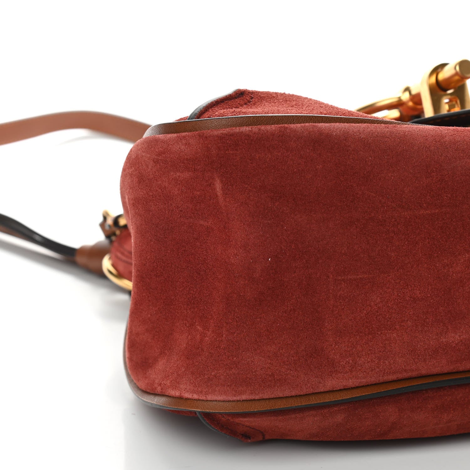 Chloe Suede Small Lexa Shoulder Bag Sienna Red 7 of 10