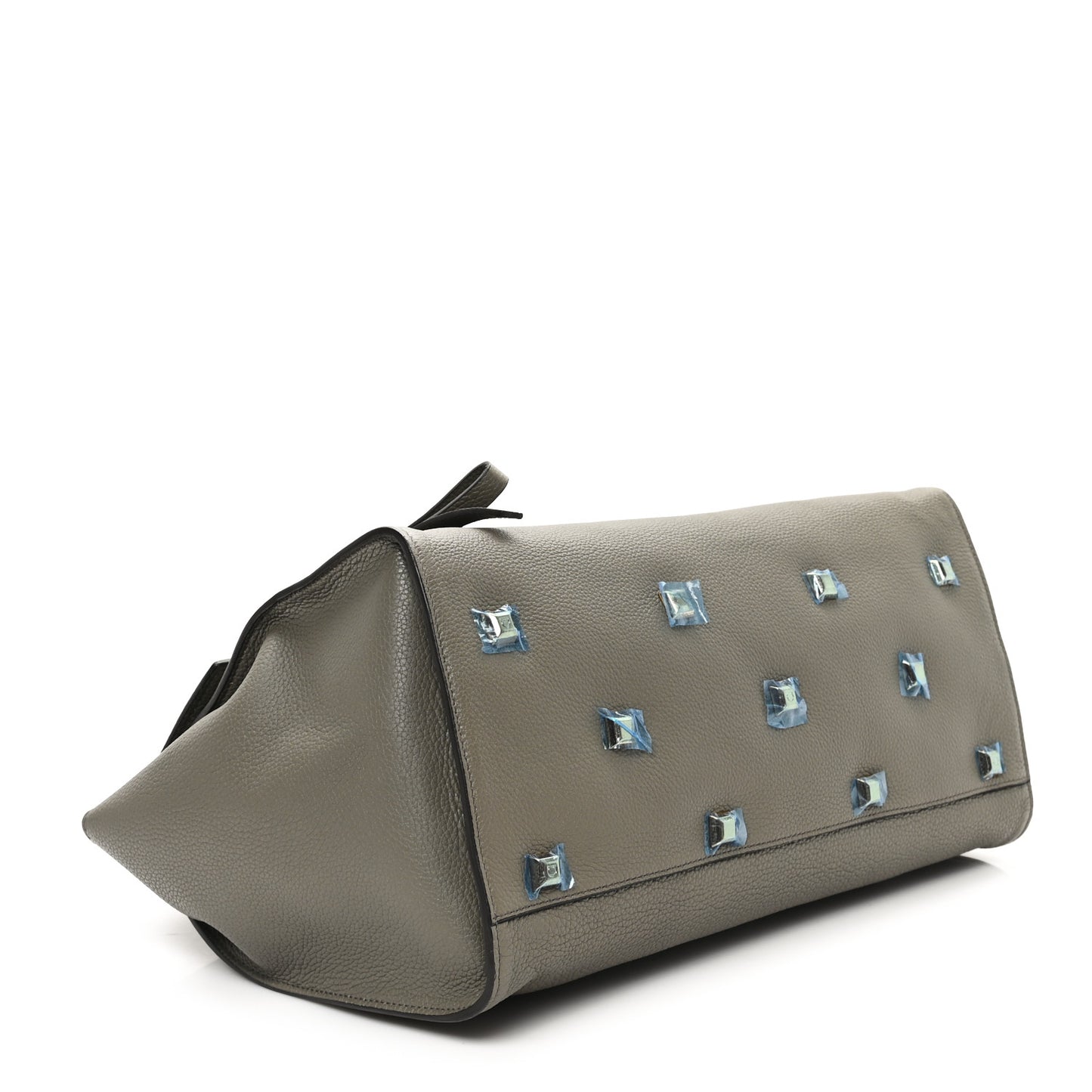 Calfskin Large Studio Soft Bag Verde Olivo