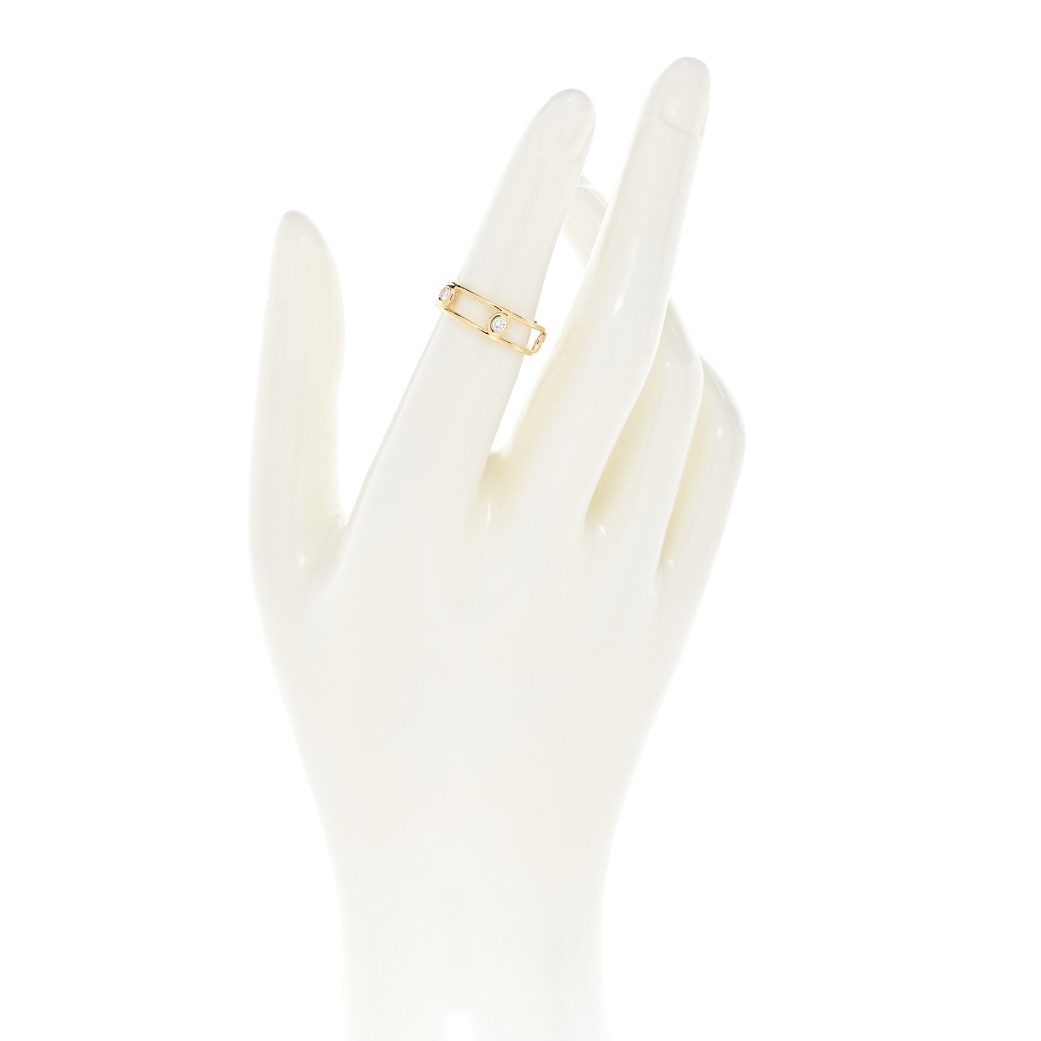 Tiffany 18K Yellow Gold Diamond Elsa Peretti Diamonds by the Yard Ring 53 6.25 2 of 4