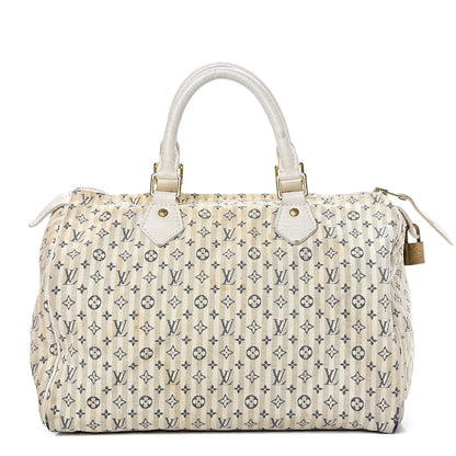 Louis Vuitton Mini Lin Croisette Speedy 30 Blue 1 of 19