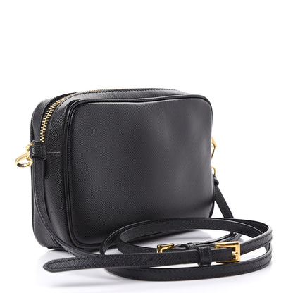 Prada Saffiano Mini Camera Crossbody Bag Black 3 of 11