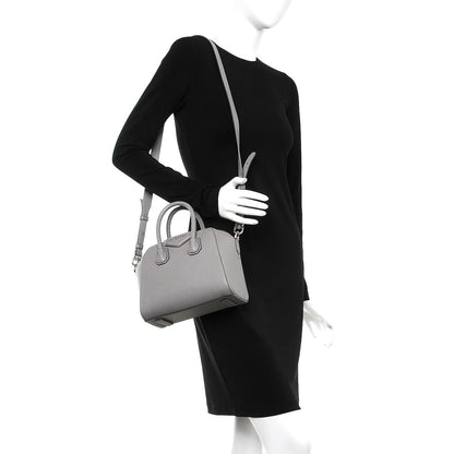 Givenchy Sugar Goatskin Mini Antigona Pearl Grey 2 of 9