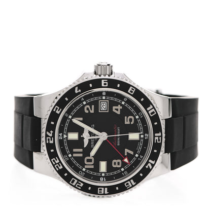 Breitling Stainless Steel Rubber 42mm SuperOcean GMT Automatic Watch Black A32380 2 of 4
